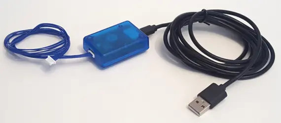 SA1 compact USB interface for Sparvio, enabling setup, logging, and charging.